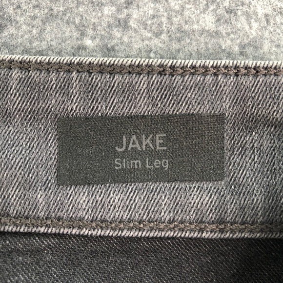 Mavi Jake Slim Leg Mens Jeans 33x30 Dark Grey Denim - Picture 7 of 16